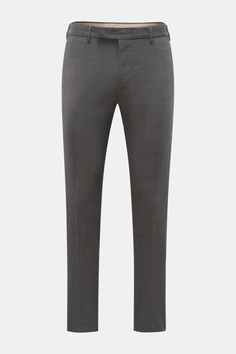 Wool trousers 'Dieci' grey mottled