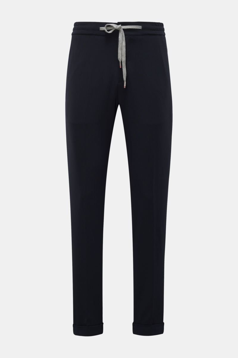 INCOTEX SLACKS flannel jogger pants grey-brown