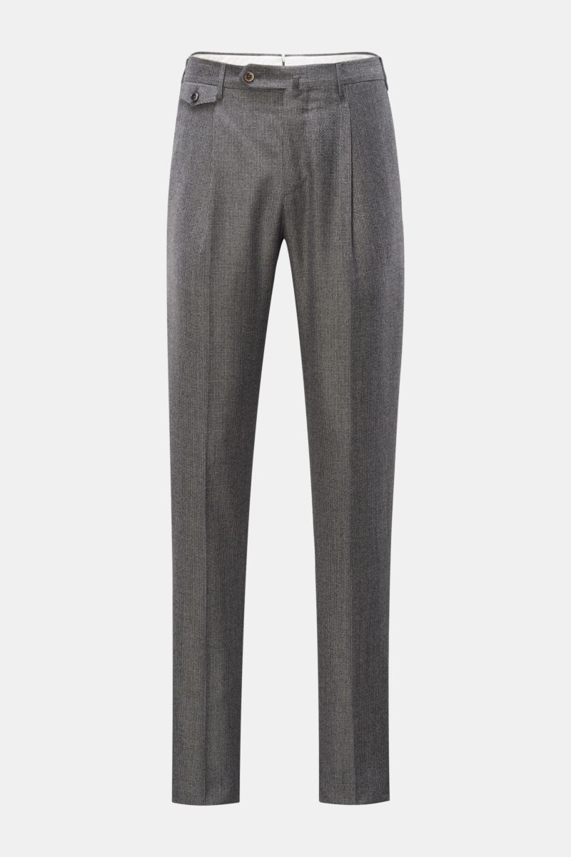 Wool trousers 'Gentleman Fit' grey patterned