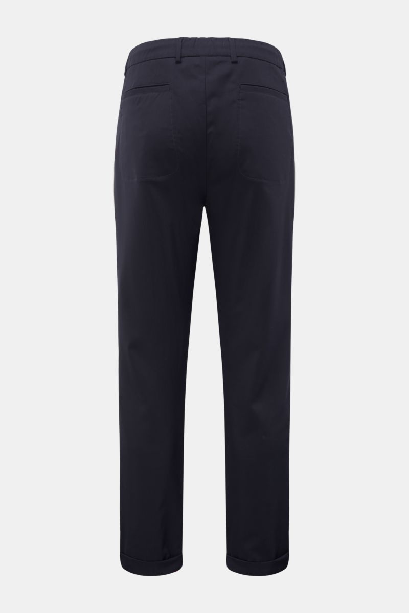 04651/ A trip in a bag Wool jogger pants navy