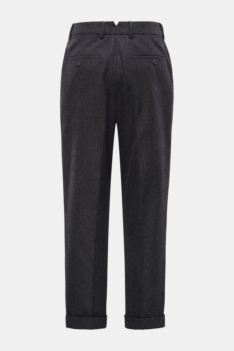 Ami Paris Wool trousers 'Carrot Fit' dark grey mottled