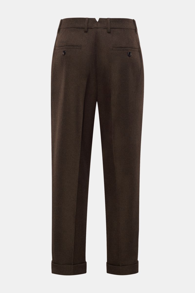 Ami Paris Wool trousers 'Carrot Fit' dark brown