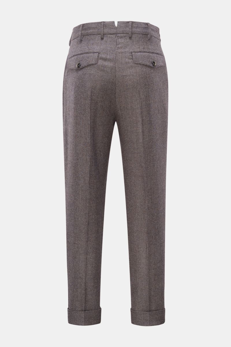 PT Torino Wollhose 'Carrot Fit' blau/grau/schwarz kariert