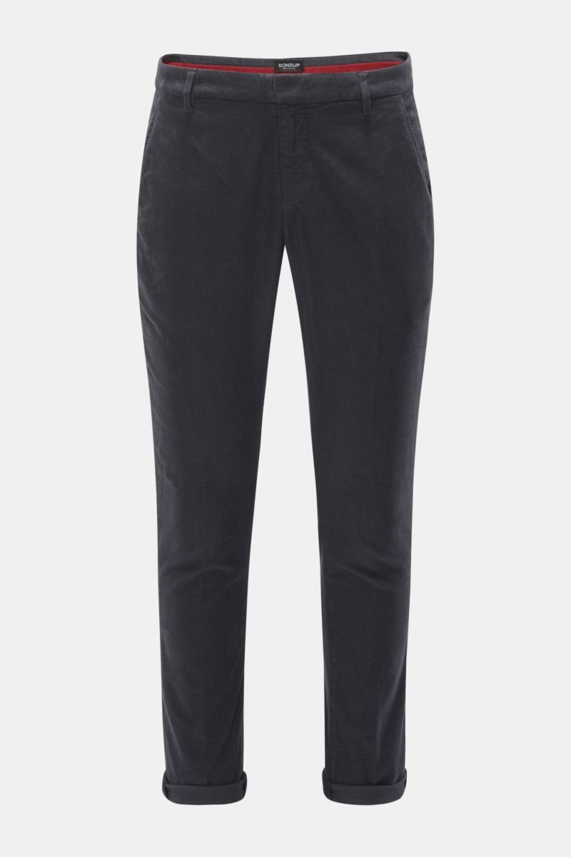 Corduroy trousers 'Gaubert' dark grey