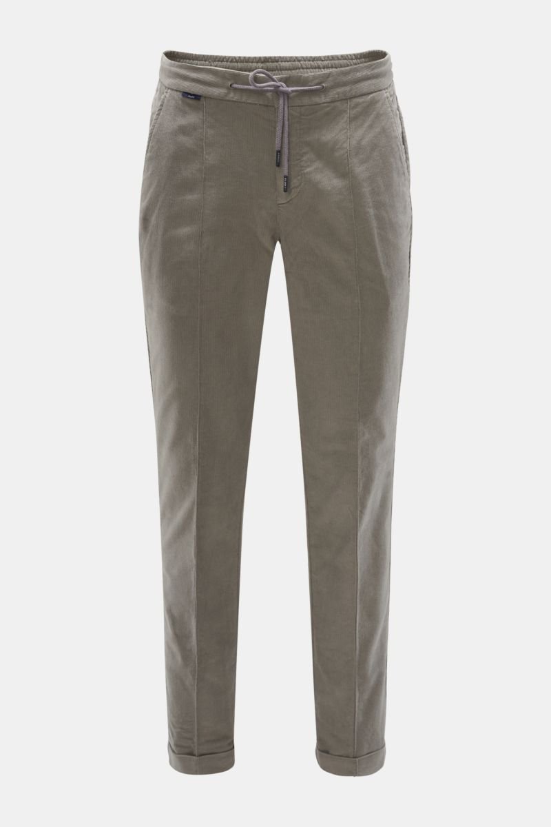 Corduroy jogger pants 'Micro Cord Pant' grey