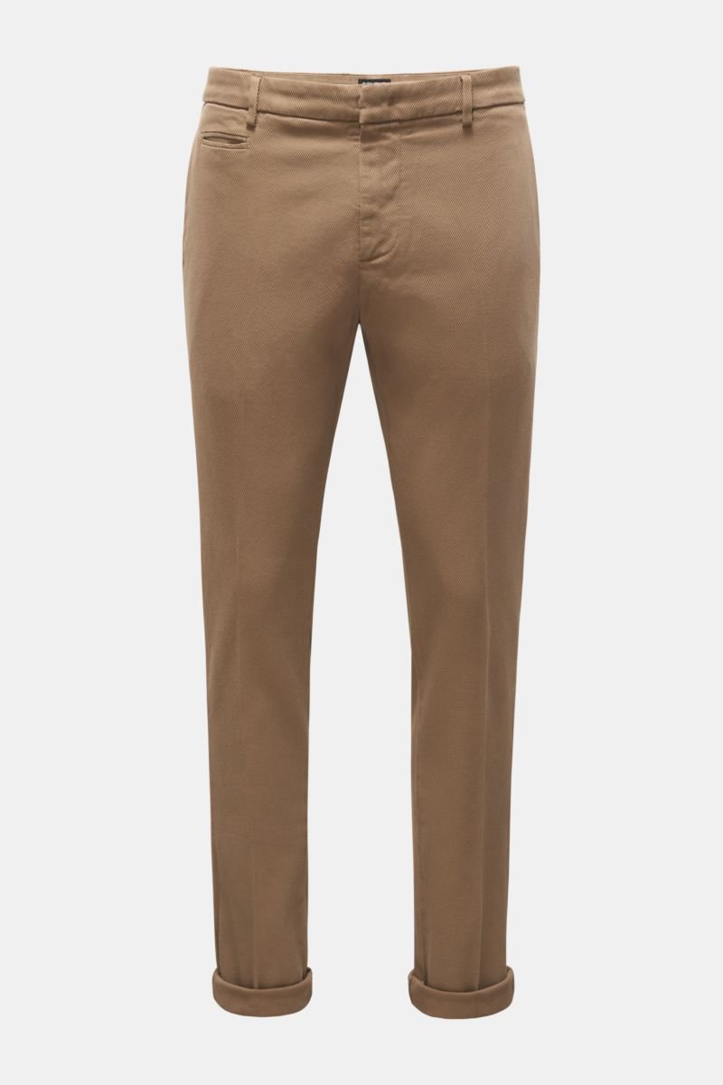 Mens Clothing Trousers Slacks and Chinos Casual trousers and trousers Ferragamo Cotton Trouser in Brown for Men 