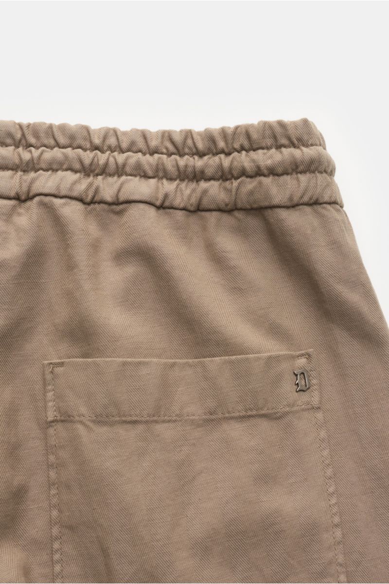 Dondup Brown Low Waist Straight Cut Trouser Pant
