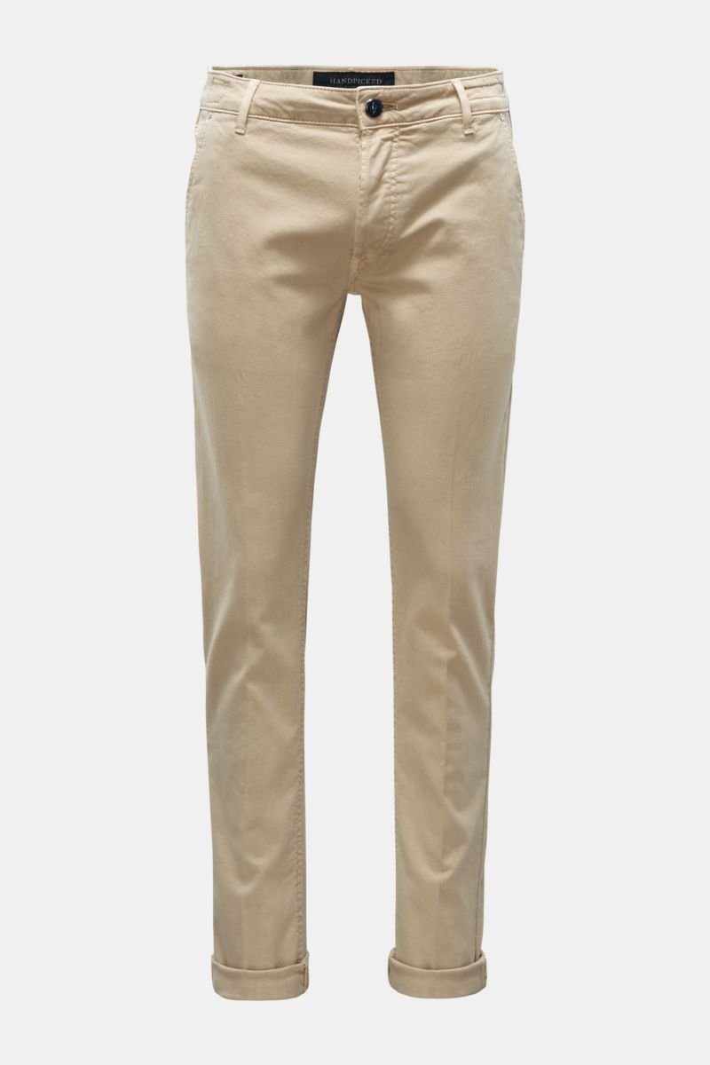 Cotton trousers 'Parma' light brown