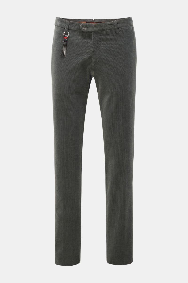 Corduroy pants 'Slim 80' dark grey