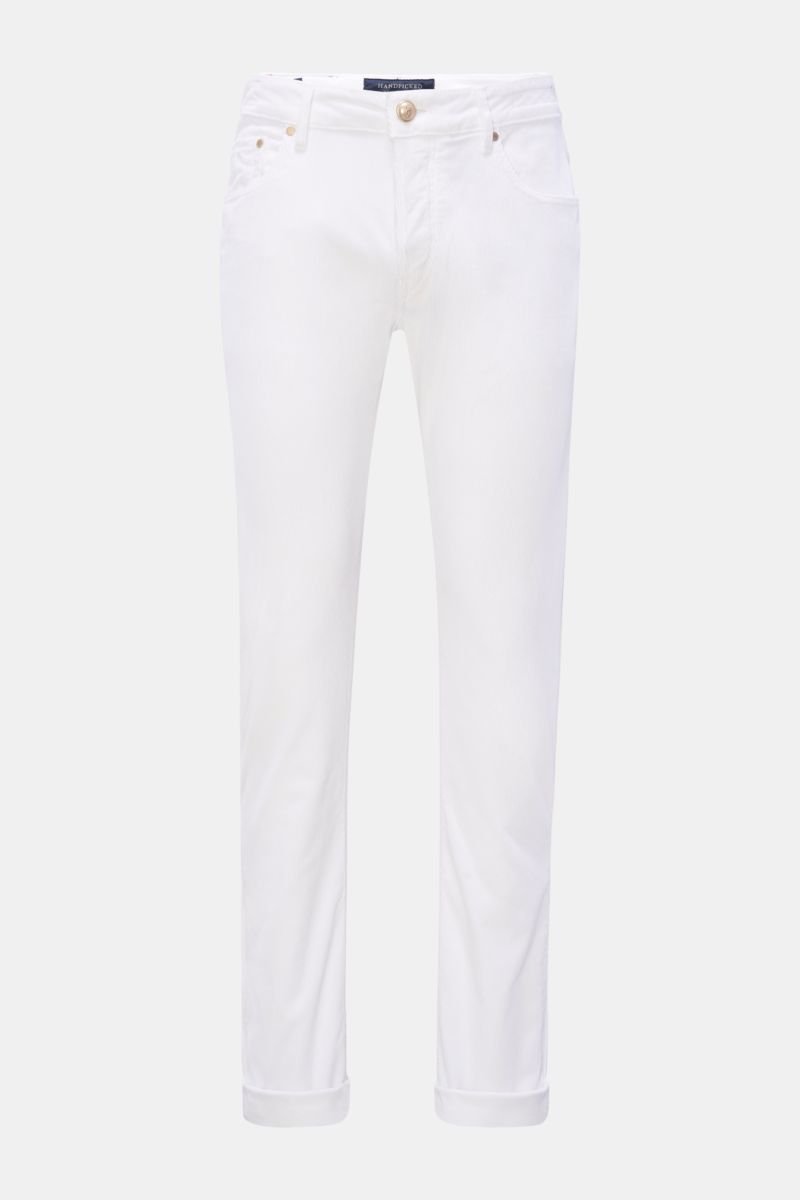 Corduroy trousers 'Ravello' off-white