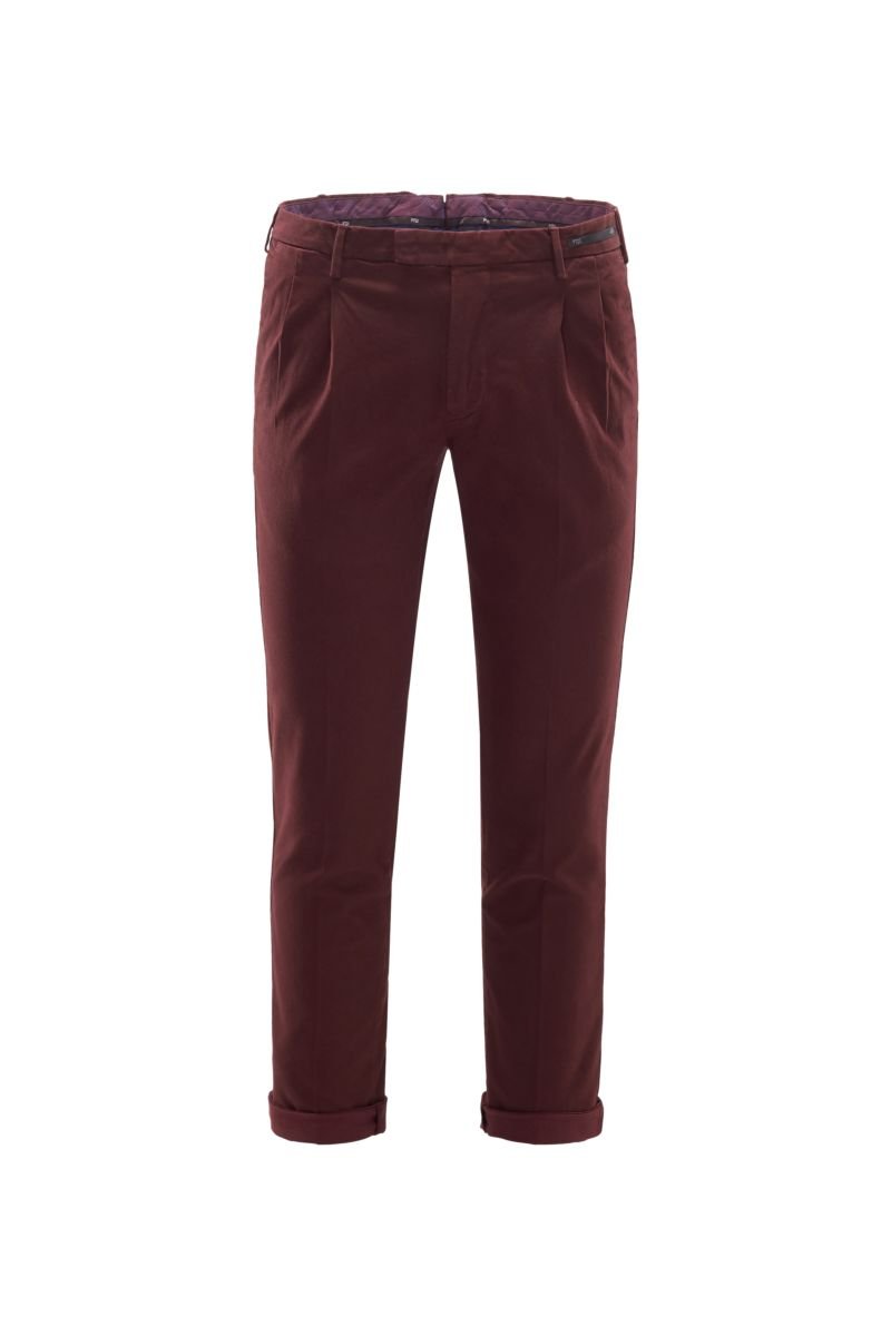Chino 'Skinny Fit' bordeaux