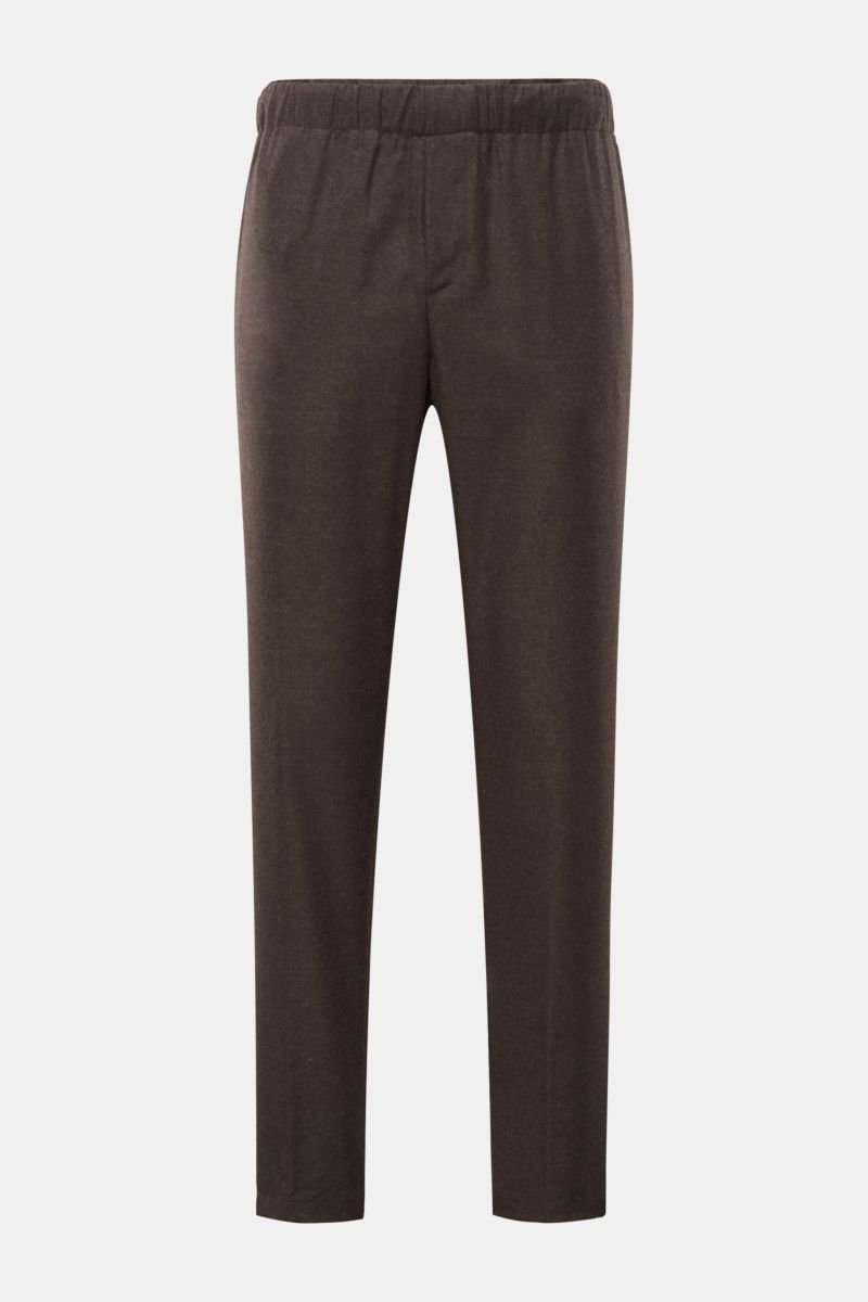 Wool trousers 'Burano' dark brown