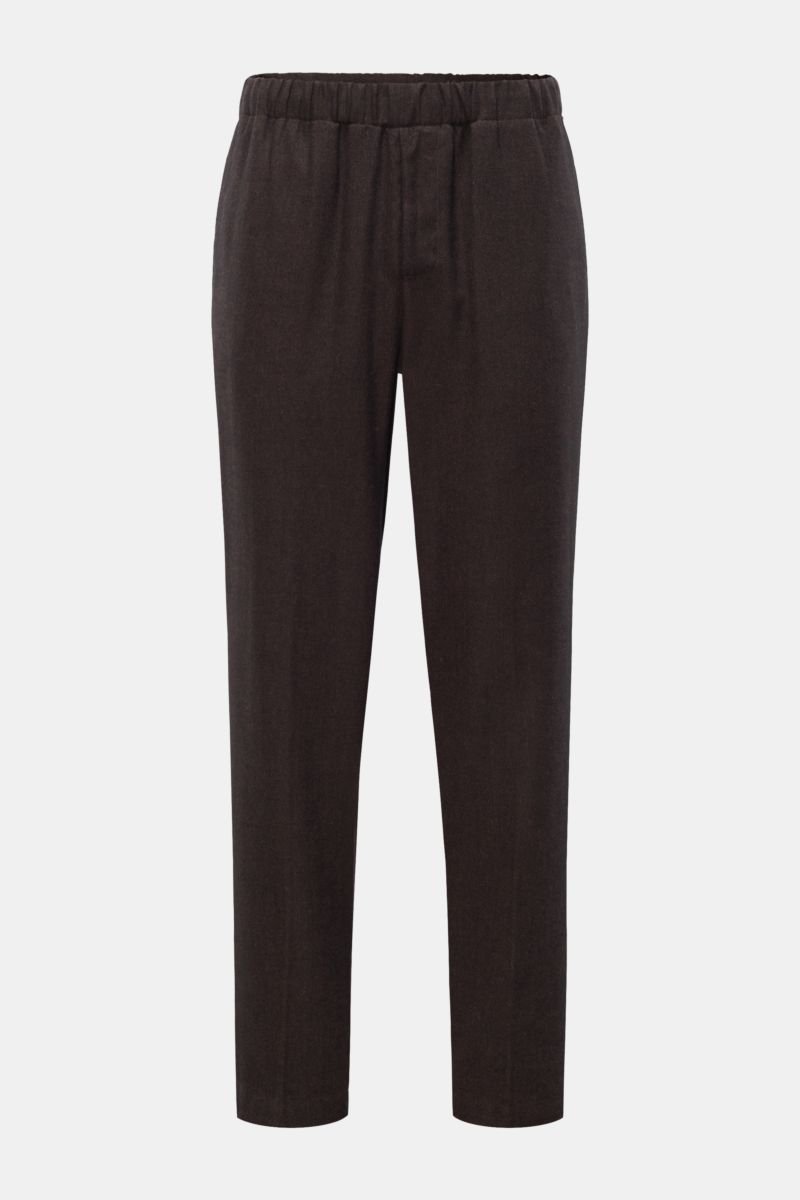 Cotton trousers 'Burano' dark brown