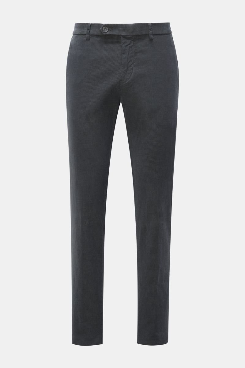 Corduroy trousers 'Nikko' dark grey
