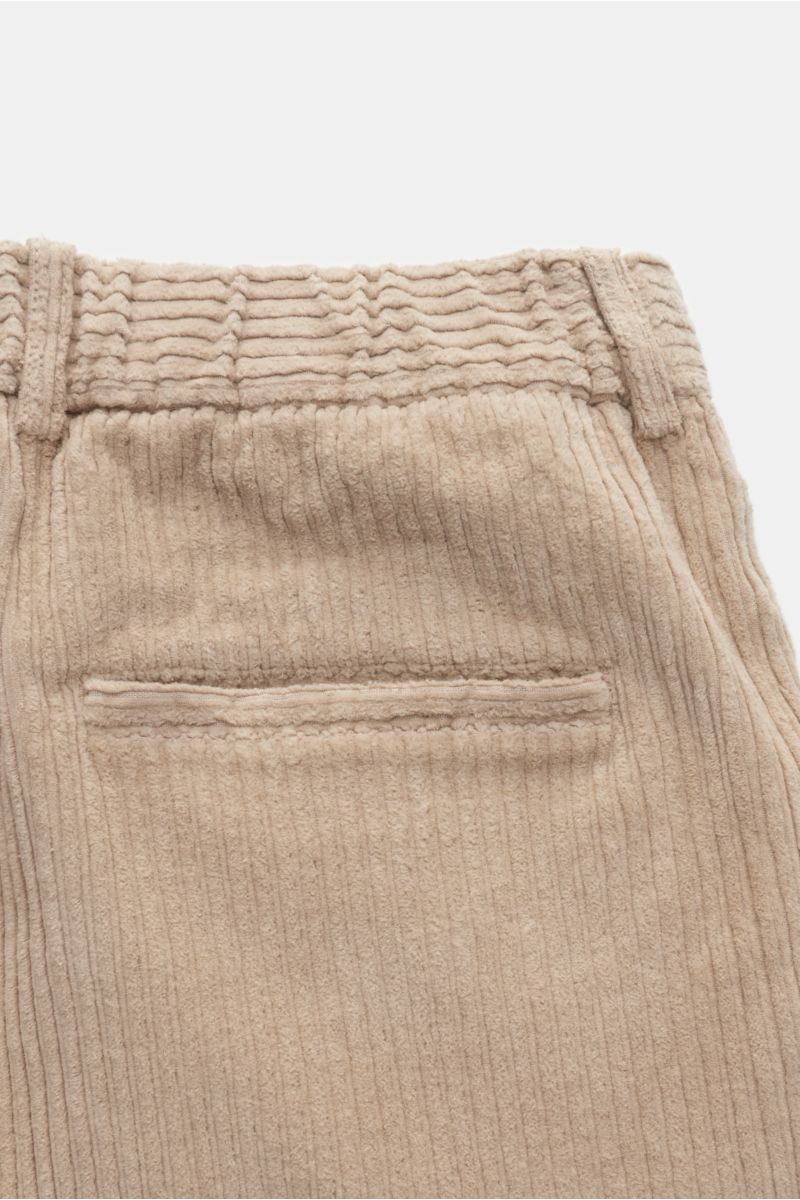 04651/ A trip in a bag Corduroy jogger pants 'Oyster' beige
