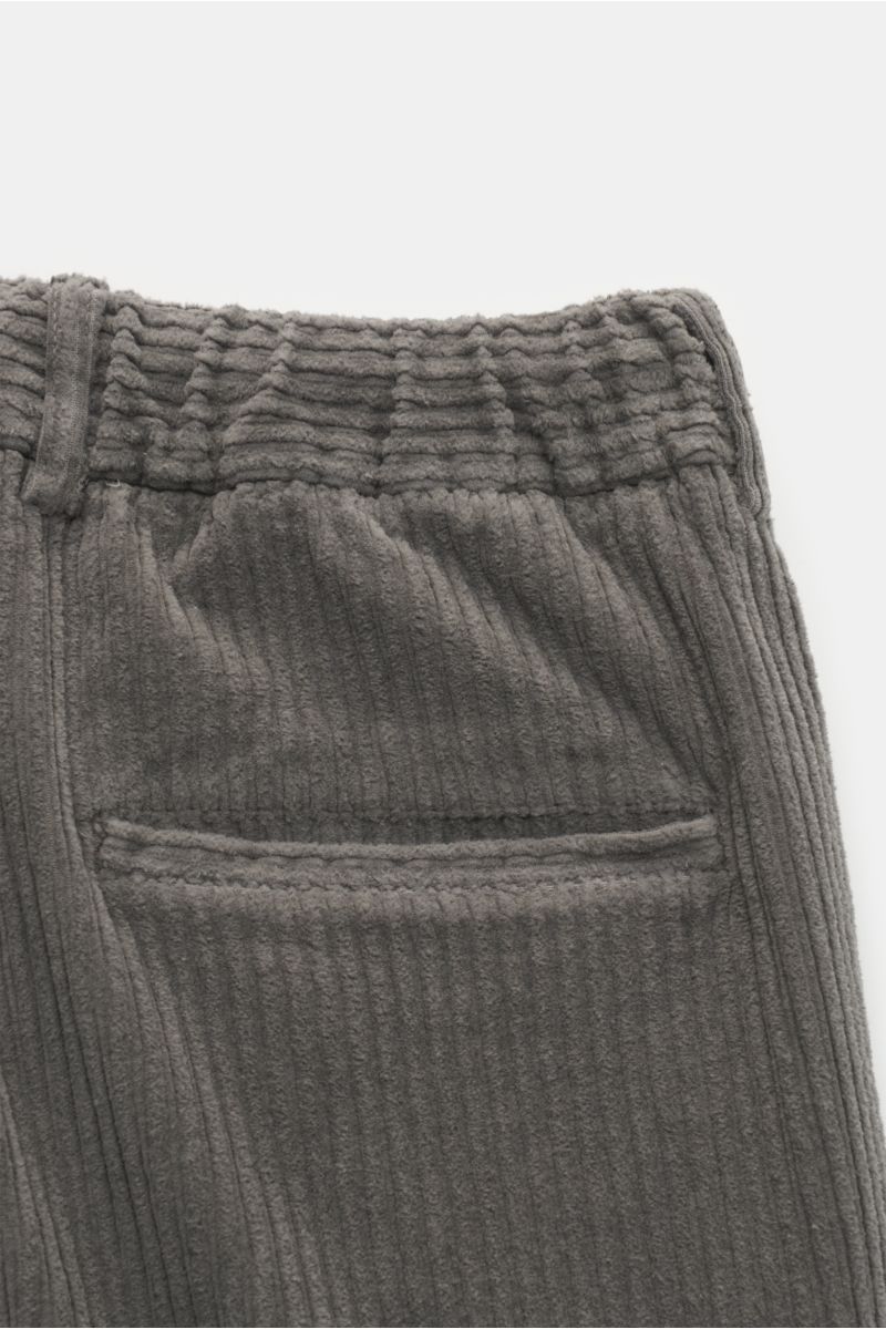 04651/ A trip in a bag Corduroy jogger pants 'Oyster' grey