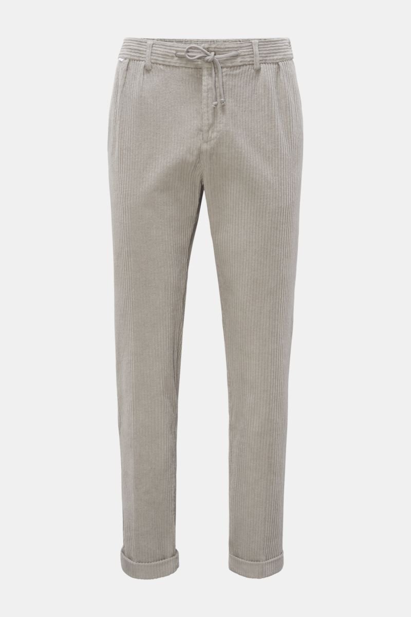 Corduroy jogger pants 'Oyster' grey