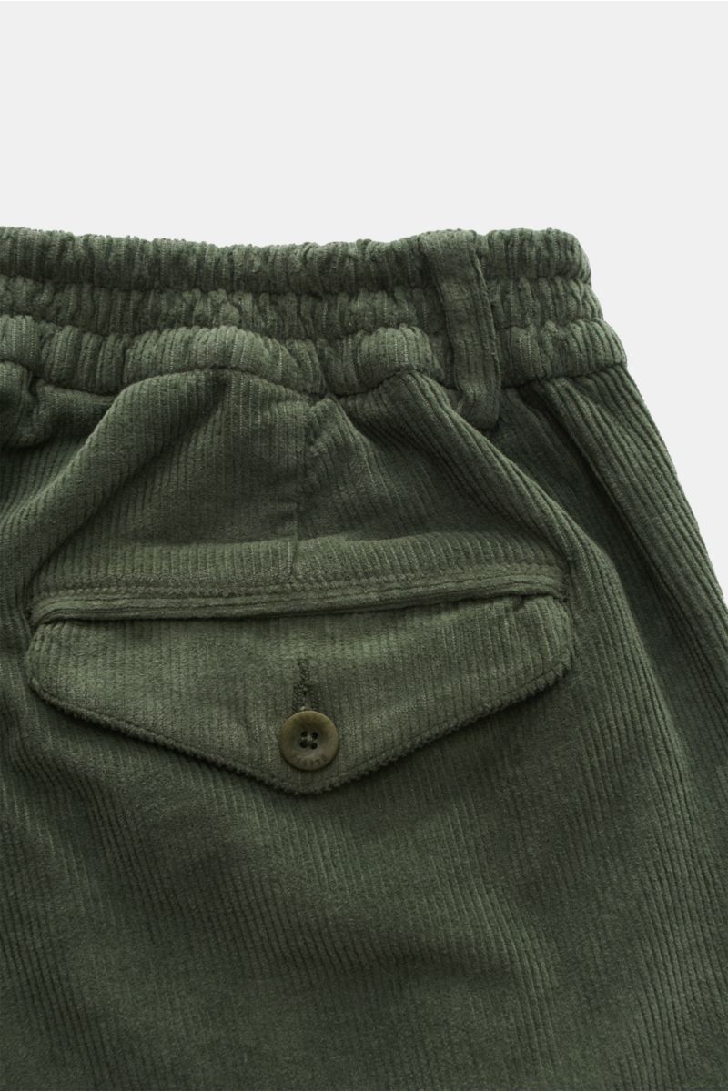 04651/ A trip in a bag Corduroy jogger pants 'Smart Pants Cord' green