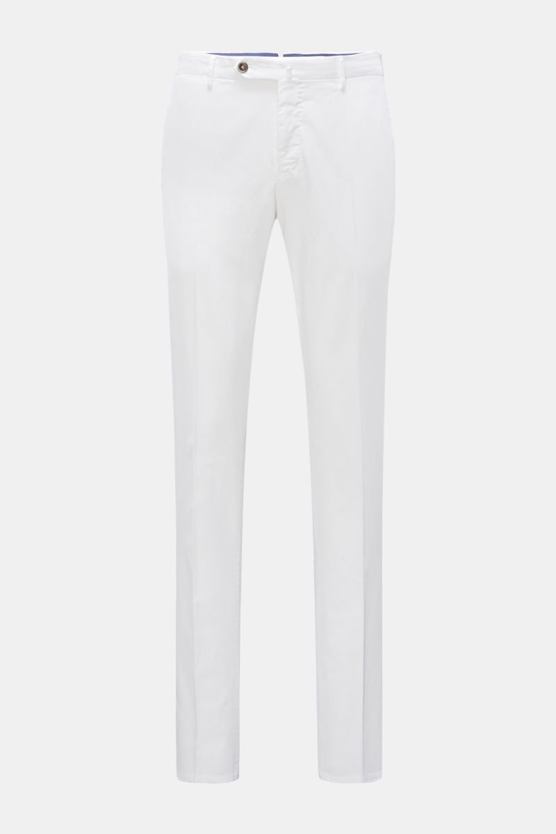 Cotton trousers 'Slim Fit' off-white