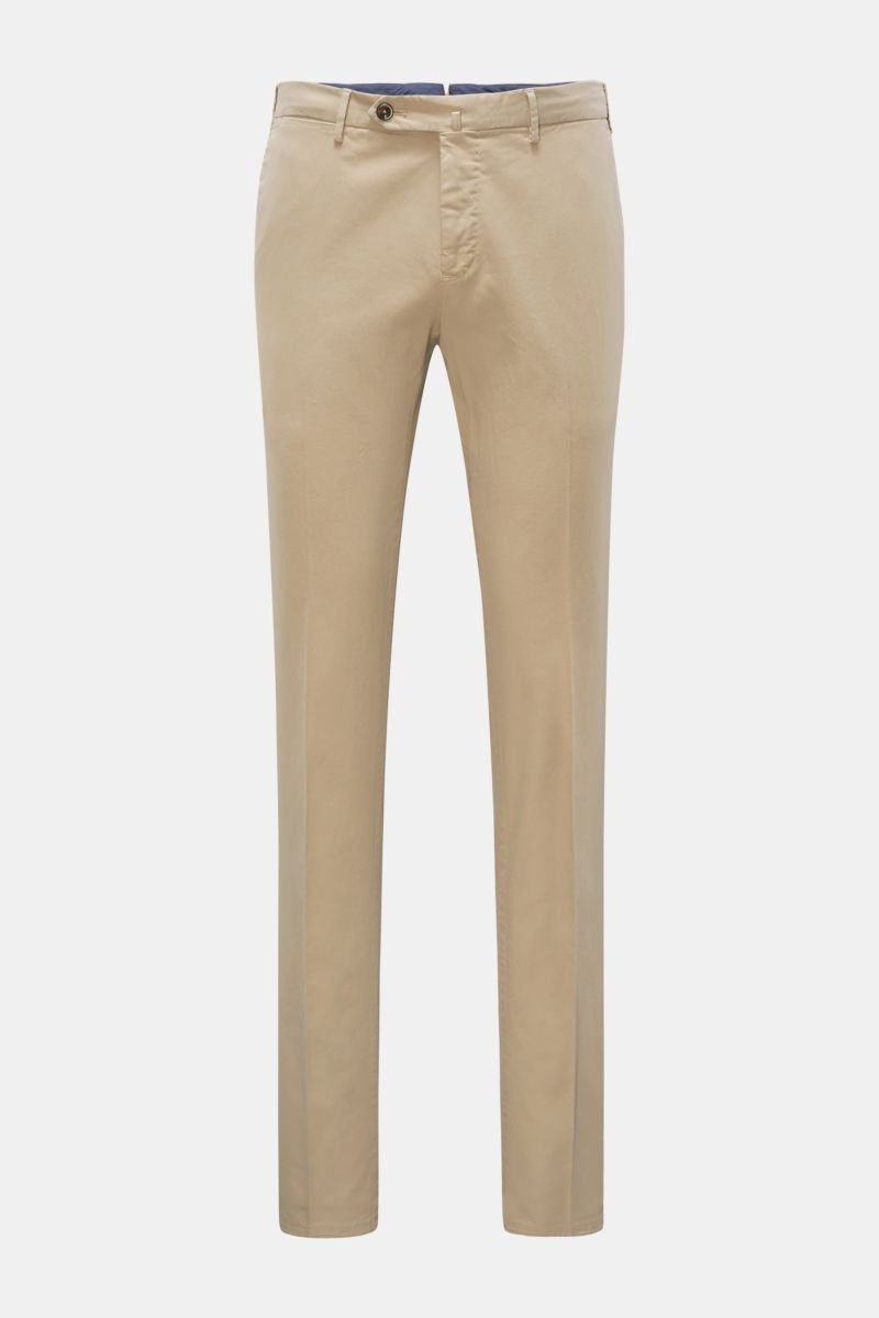 Cotton trousers 'Slim Fit' beige