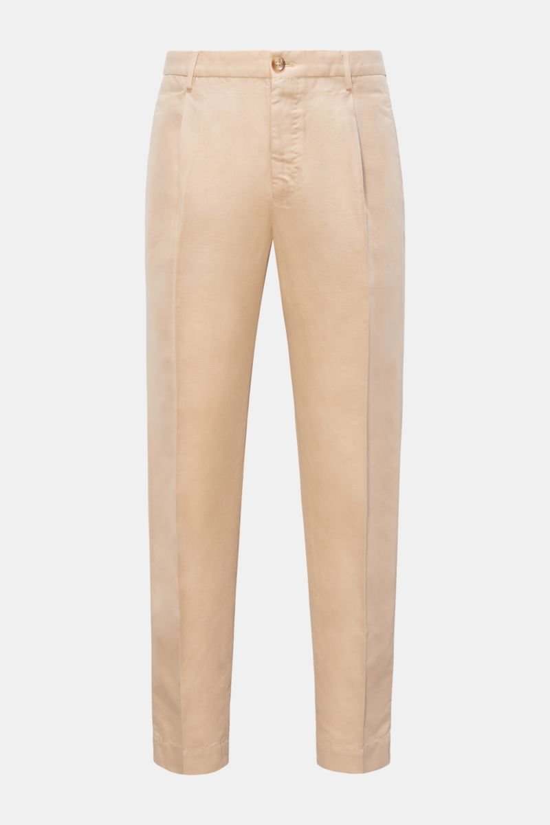 Trousers 'Tapered Fit' beige
