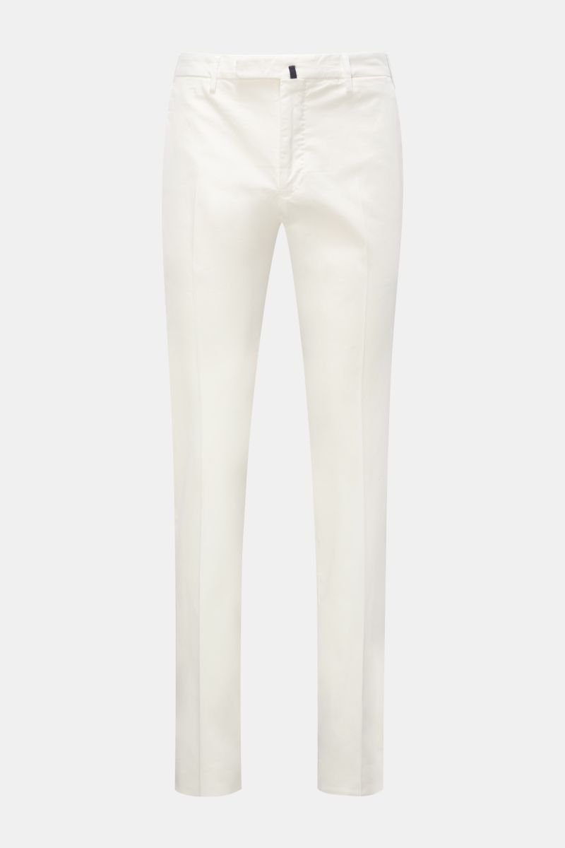 Cotton trousers 'Slim Fit' off-white