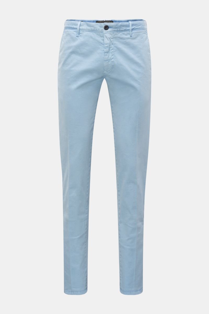 Cotton trousers 'Slim Fit' light blue