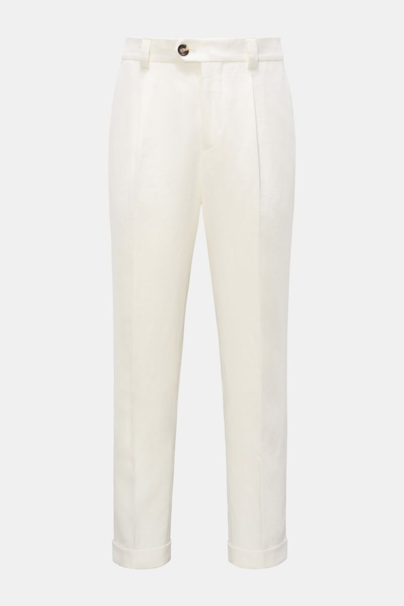 Linen trousers cream