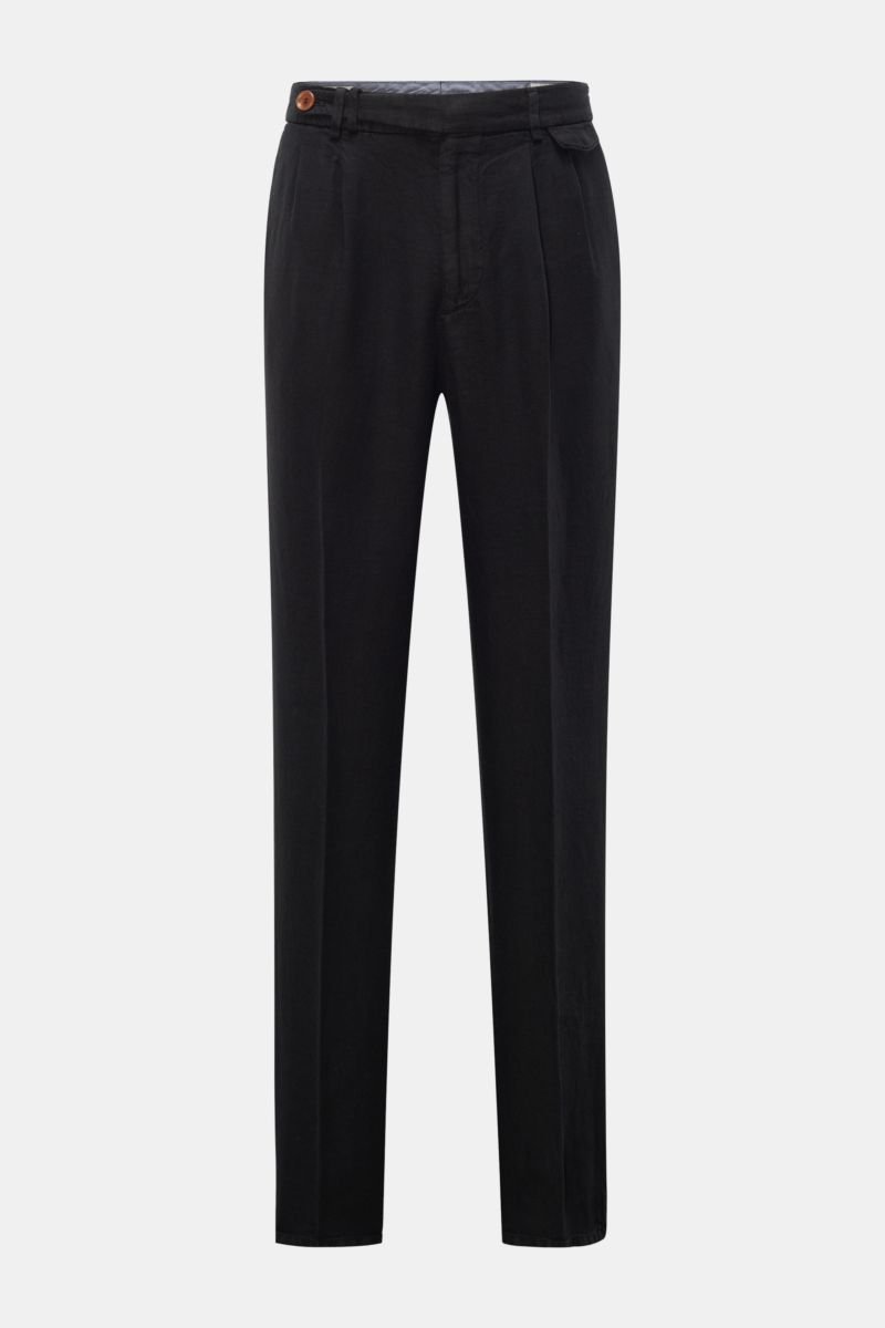 Linen trousers black