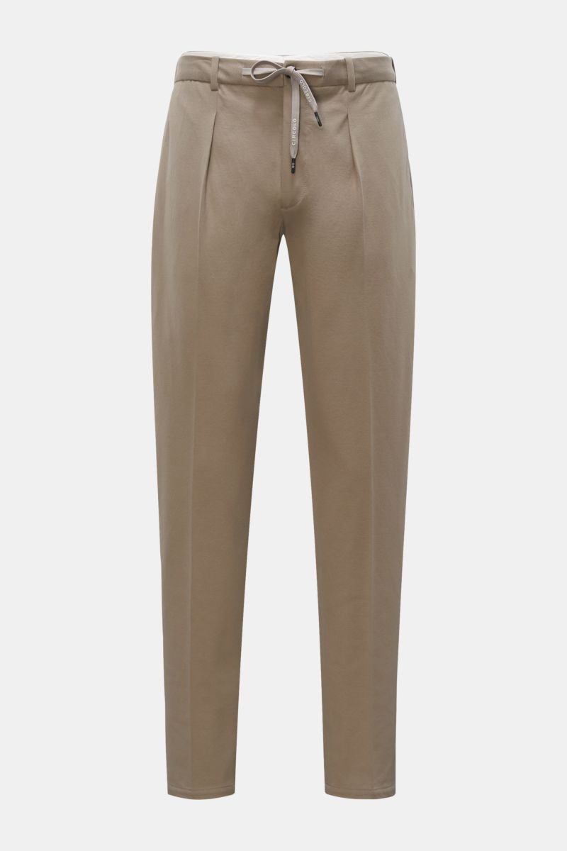 Jersey jogger pants taupe
