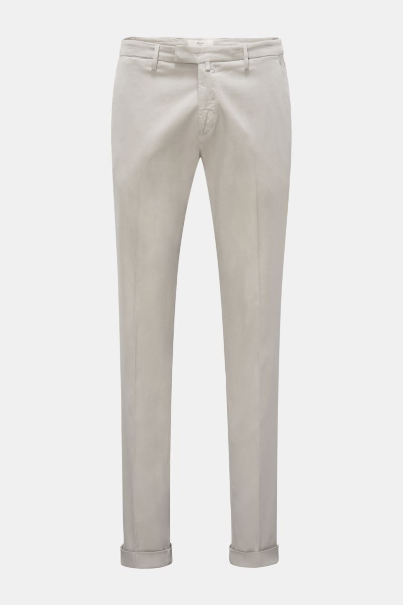 Piqué trousers light grey