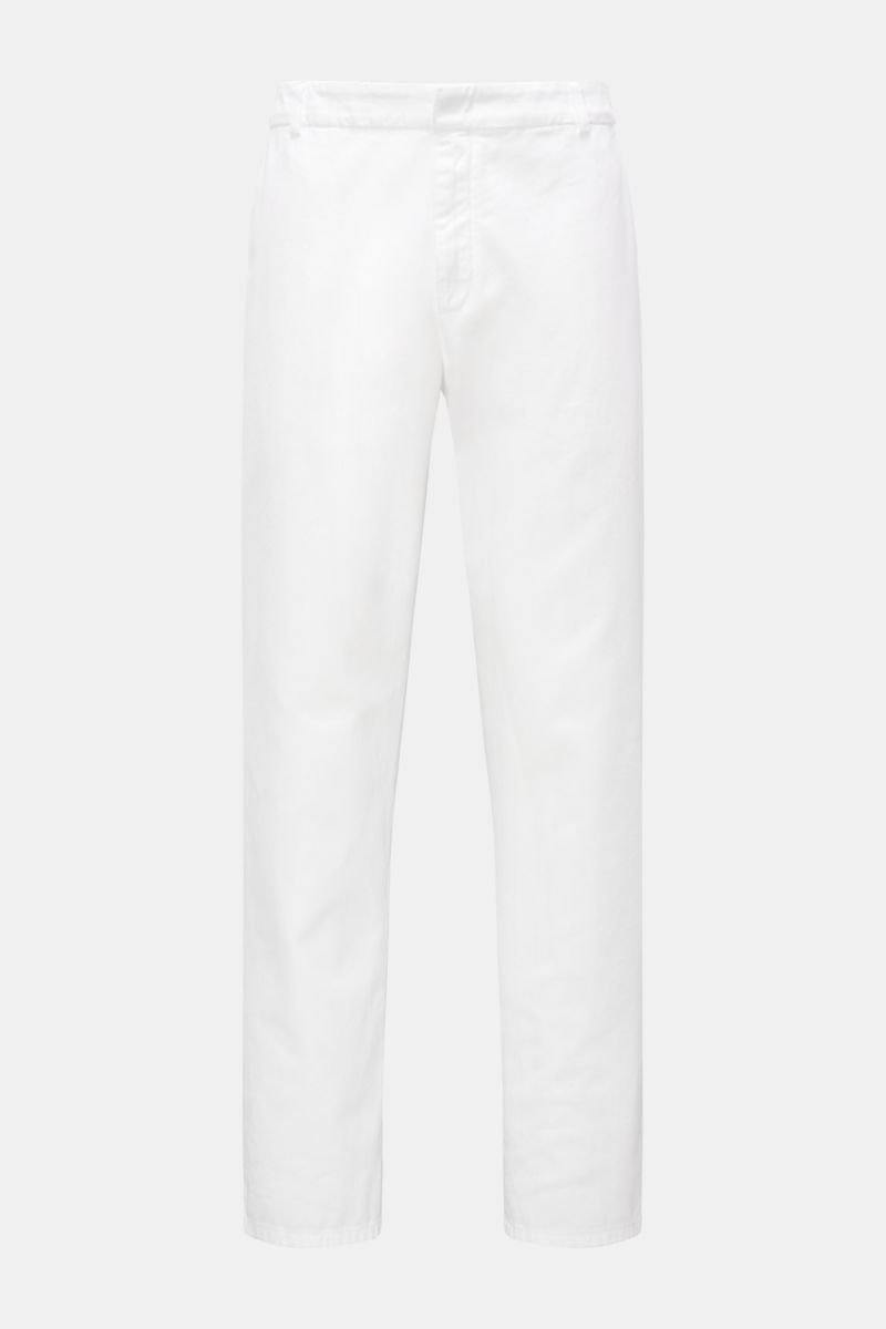 Cotton twill trousers 'James' white