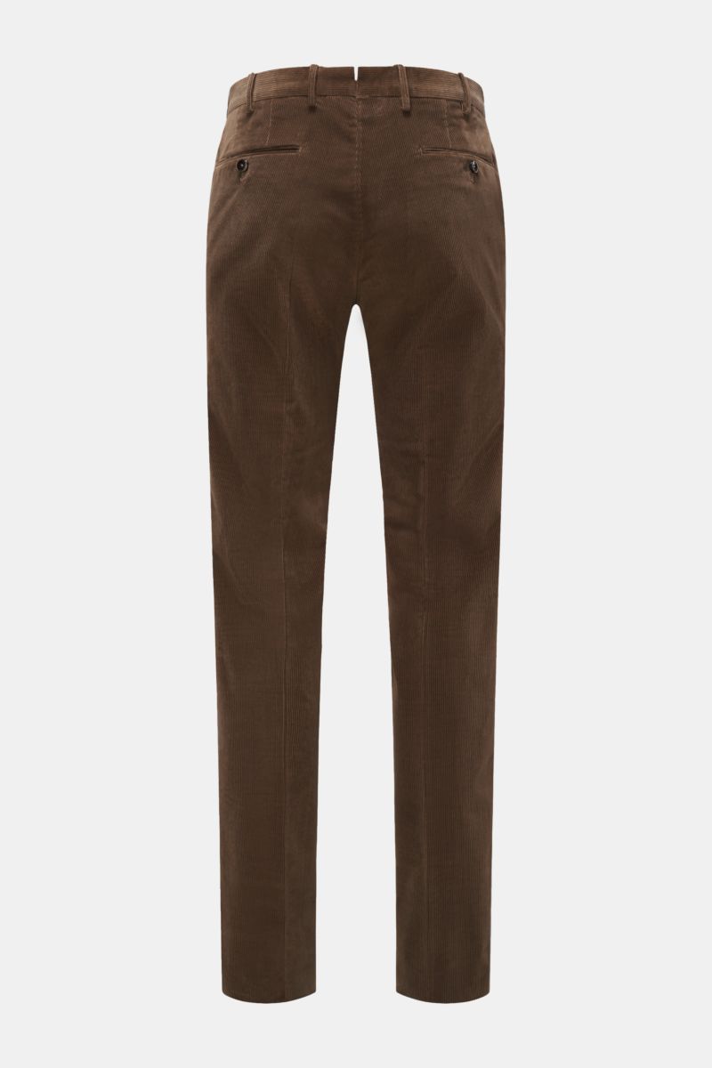 PT Torino Corduroy trousers 'Slim Fit' grey-brown