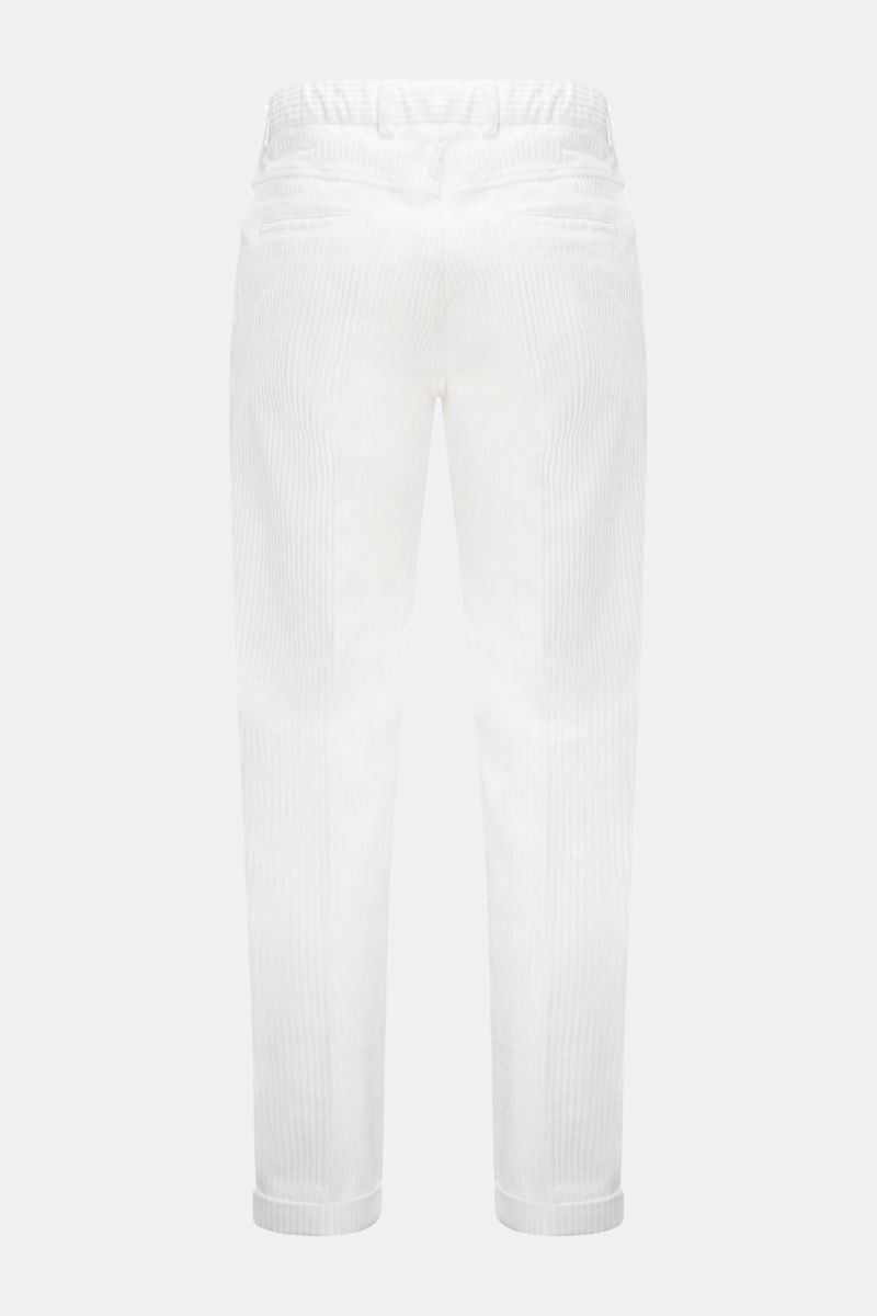 04651/ A trip in a bag Cord-Jogpants weiß