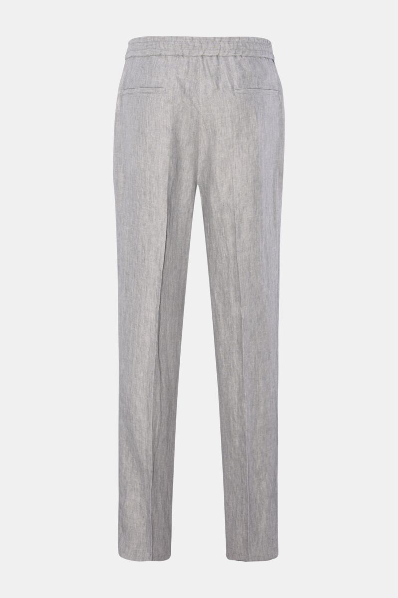 Brunello Cucinelli Leinen Jogpants 'Leisure Fit' grau