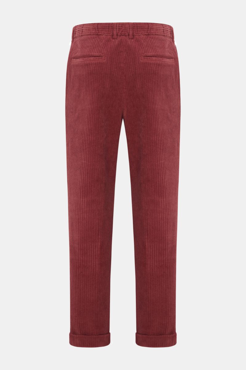 04651/ A trip in a bag Cord-Jogpants dunkelrot