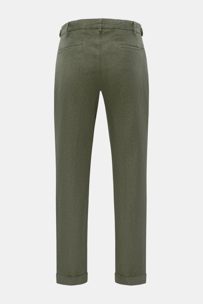 04651/ A trip in a bag Leinen-Hose 'GD Pants 001' graugrün