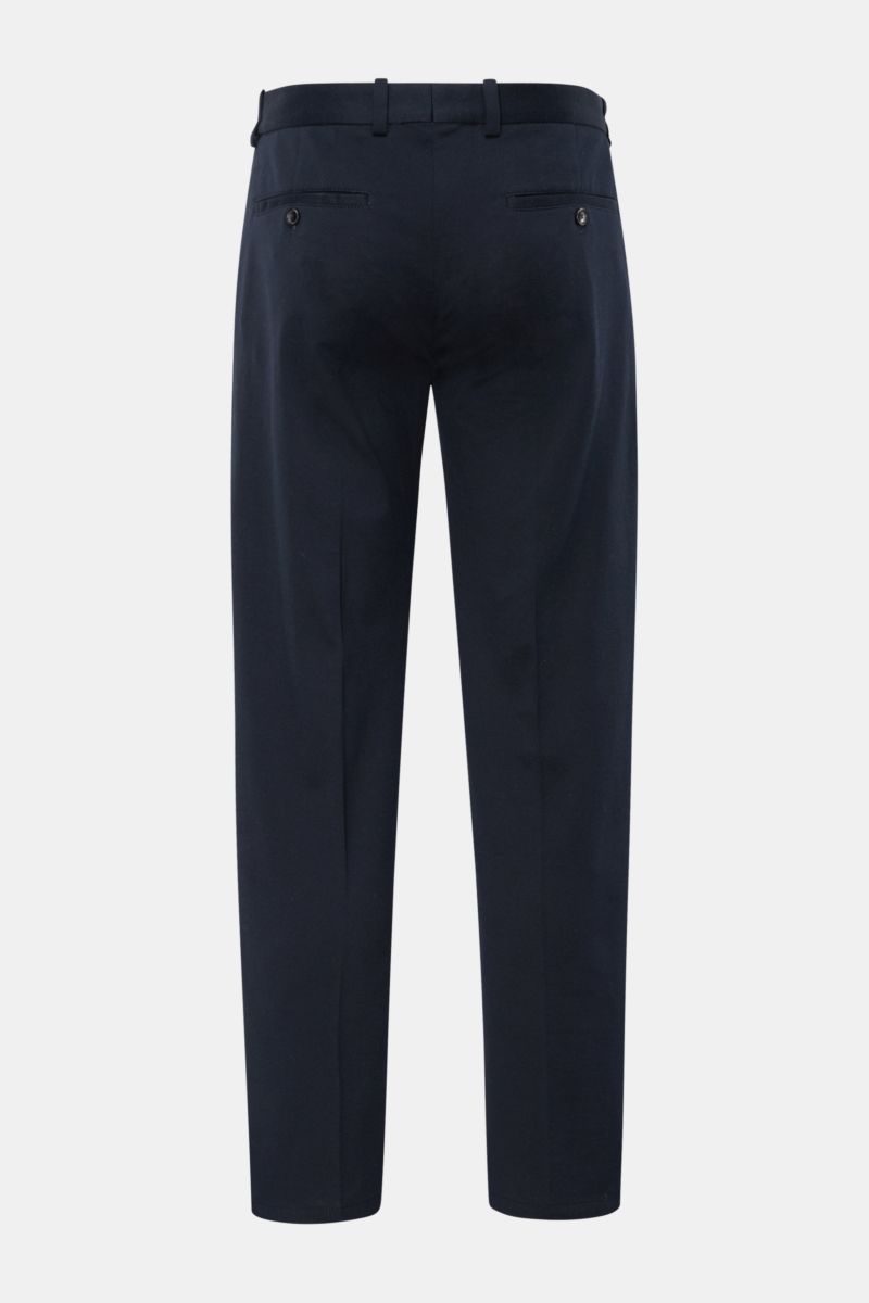 Circolo 1901 Jersey-Jogpants 'Premium Piquet' navy, Rückansicht, leichte Baumwolle, Piqué-Jersey, Regular Fit, Taschen, Knöpfe, Tunnelzug