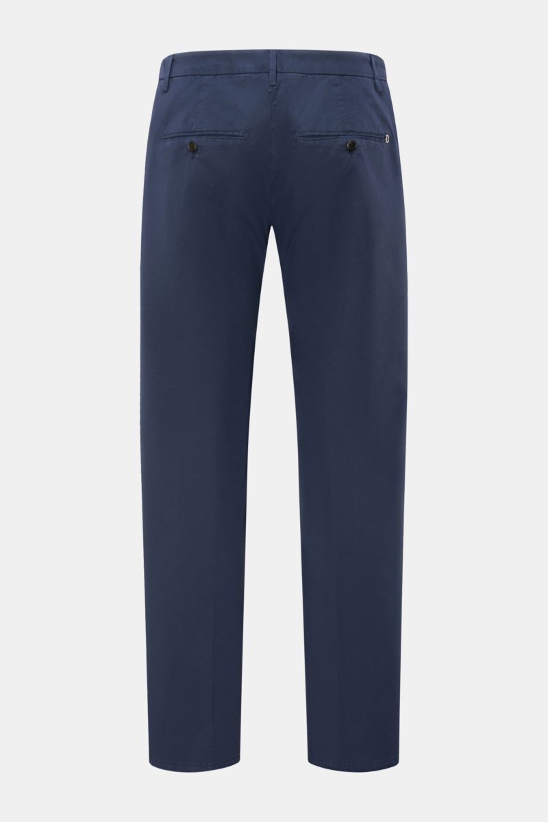 Dondup Baumwollhose 'Gaubert' dunkelblau, Slim Fit mit schmal geschnittener Wade, Rückenansicht, leicht elastische Baumwolle, französische Taschen.