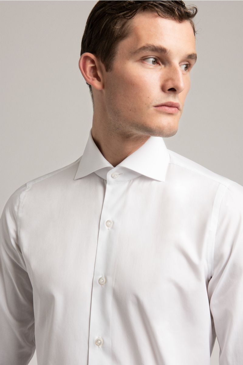 Finamore Business shirt 'Eduardo Napoli' shark collar white