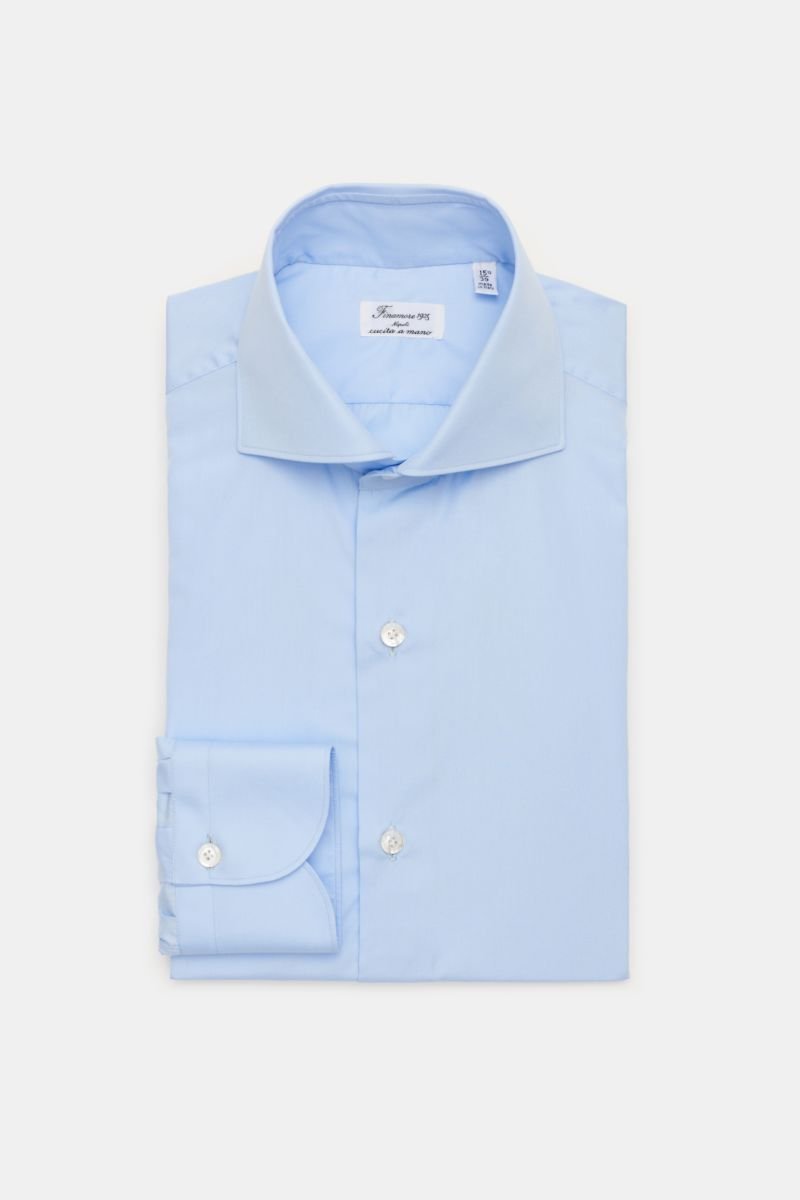 Business shirt 'Eduardo Milano' shark collar light blue