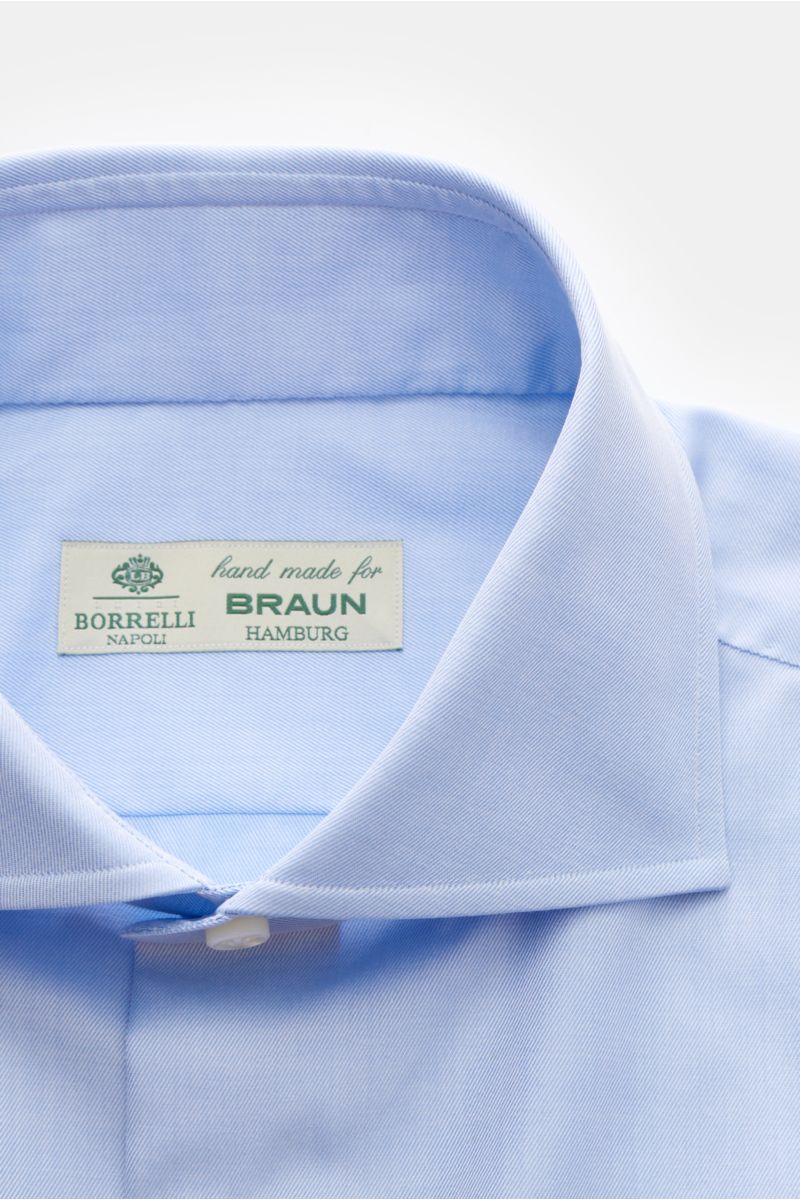 Borrelli Business shirt 'Nando' shark collar light blue