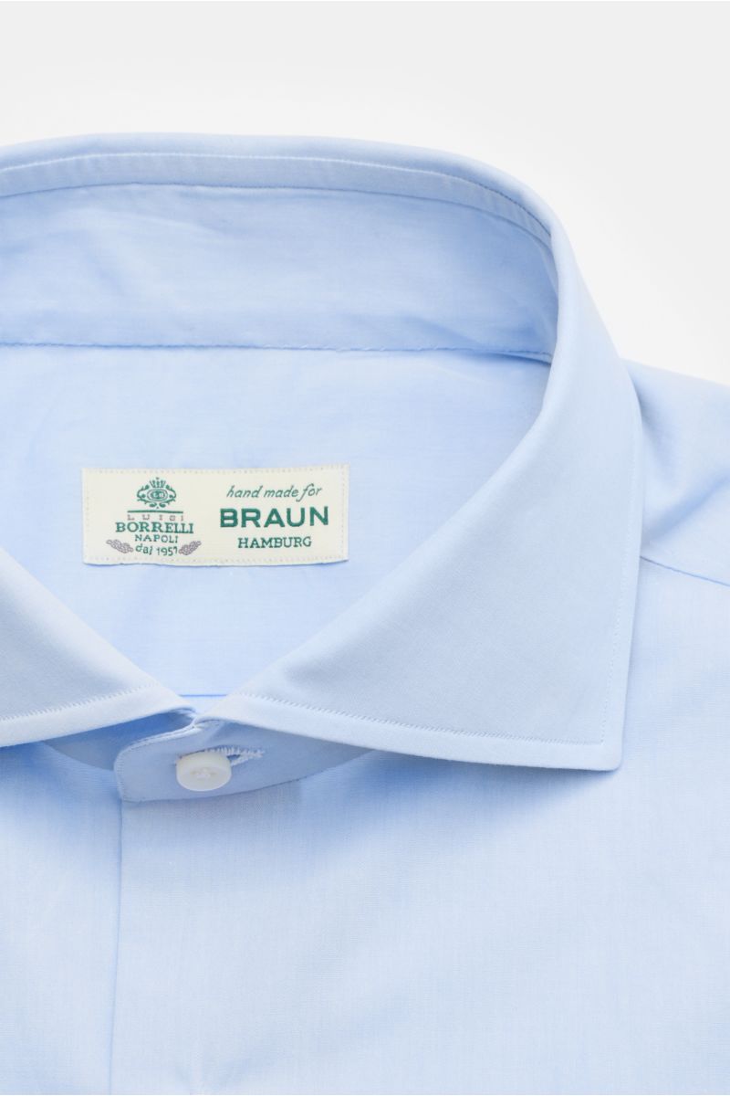 Borrelli Business shirt 'Nando' shark collar light blue