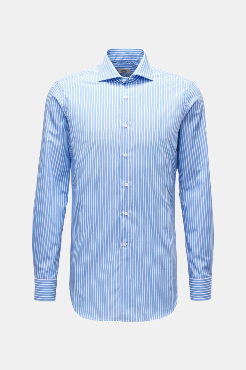 Business shirt shark collar blue/white striped