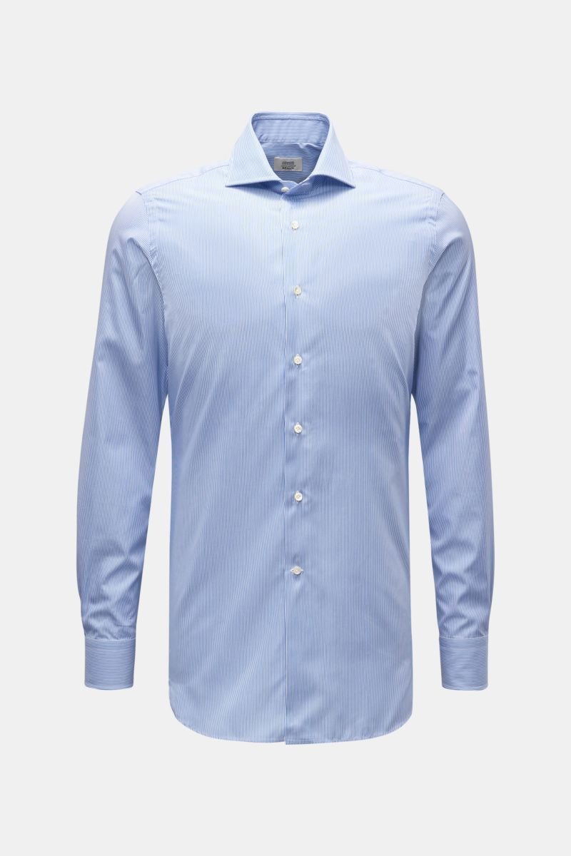 Casual shirt shark collar blue/white striped 