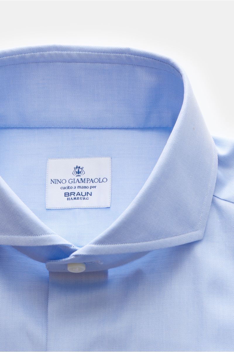 Giampaolo Business Hemd Haifisch-Kragen hellblau