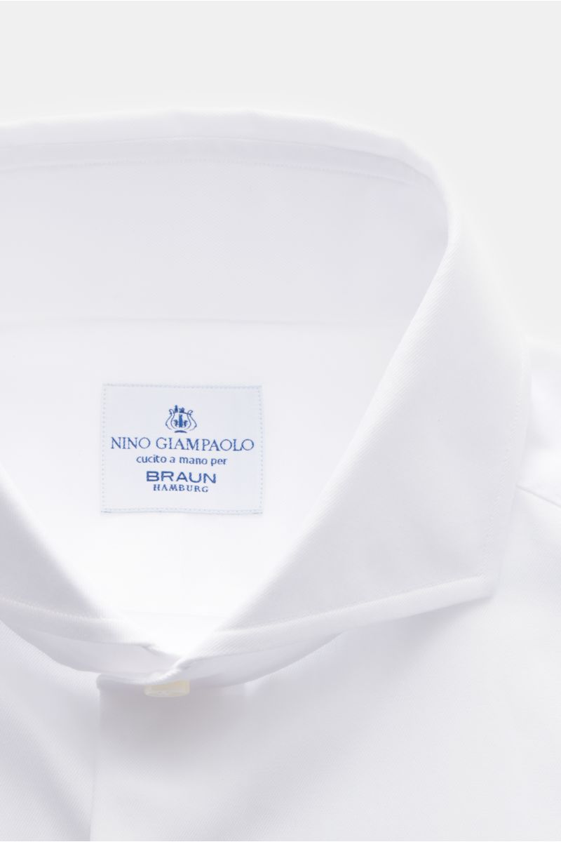 Giampaolo Business Hemd Haifisch-Kragen weiß