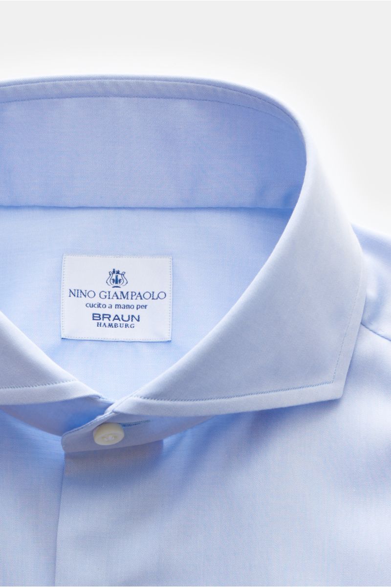 Giampaolo Business Hemd Haifisch-Kragen hellblau