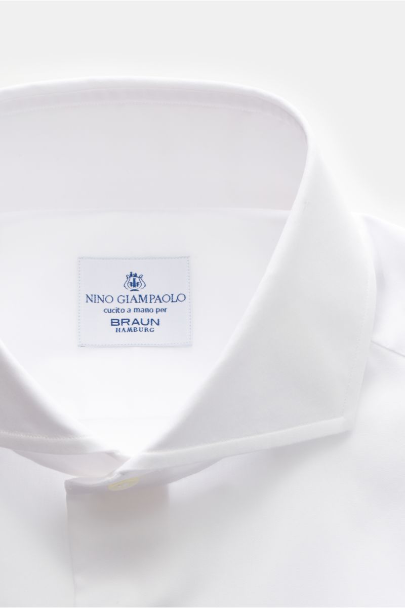 Giampaolo Business Hemd Haifisch-Kragen weiß