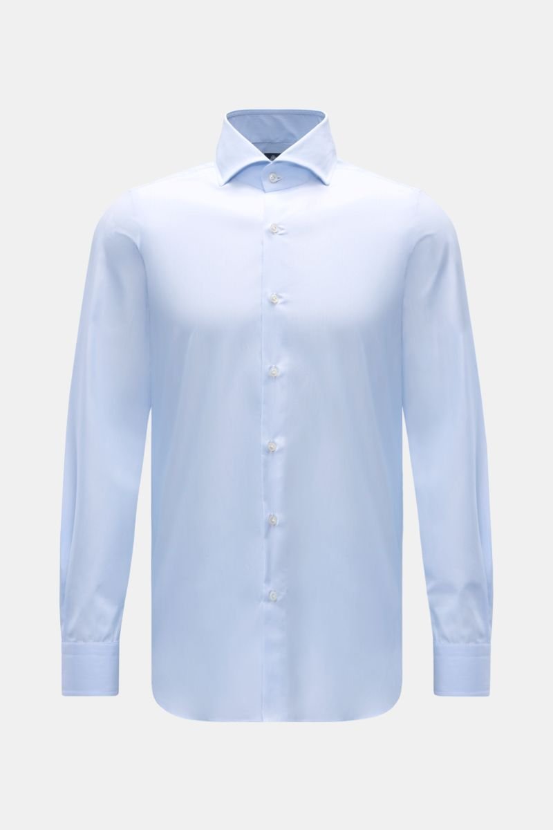 Business shirt 'Sergio Napoli' shark collar blue/white striped